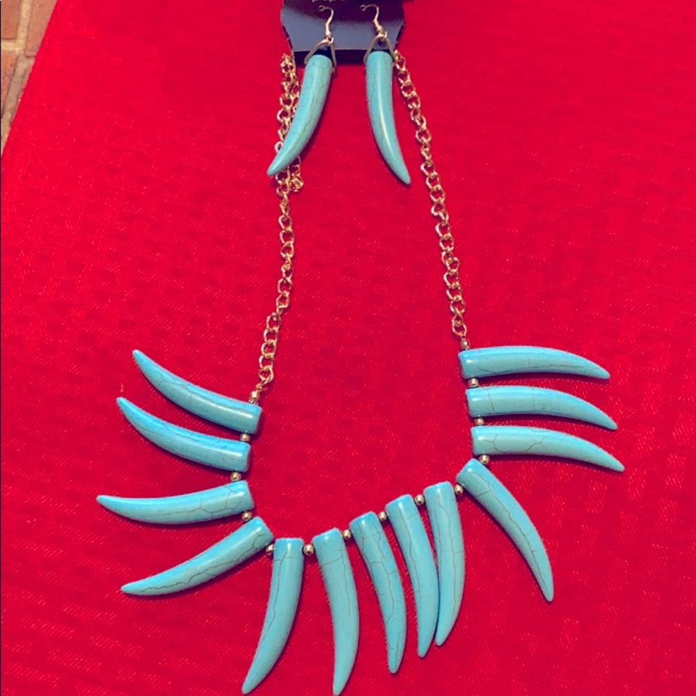 Turquoise Necklace with matching earrings